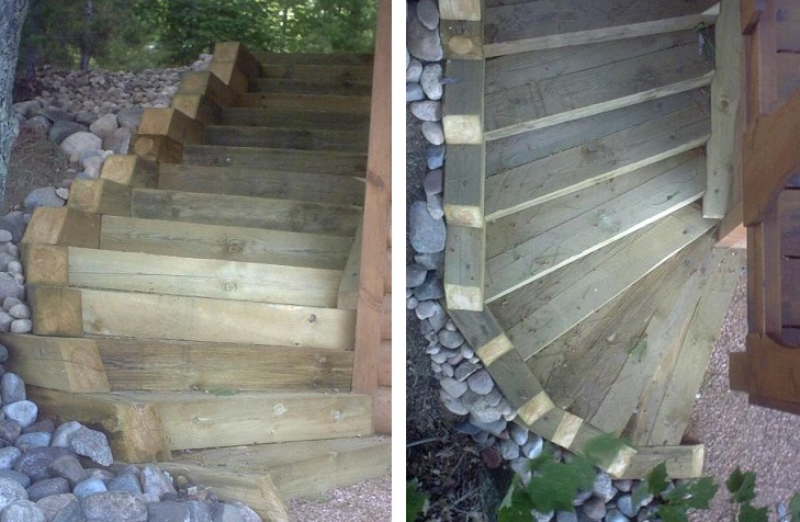 boathouse stairs up